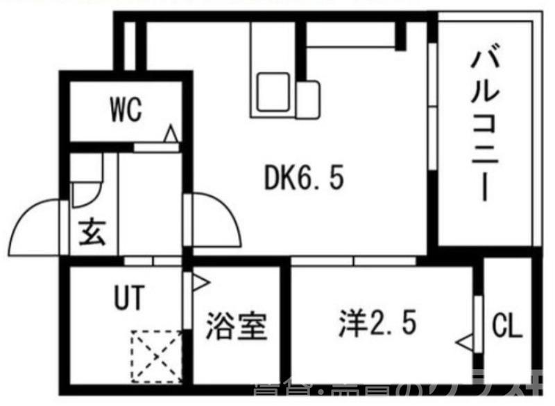 エヌエムセント(1DK/4階)の間取り写真