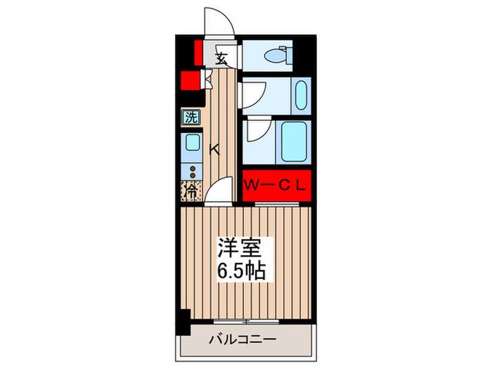 ザパークハビオ月島フロント(1K/7階)の間取り写真