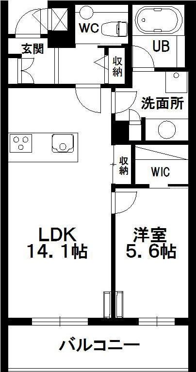 ヒルズレジデンシャルS12(1LDK/2階)の間取り写真