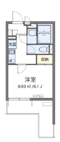 クレイノパークサイド桜(1K/2階)の間取り写真