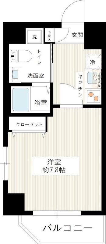 HYS DILETTO(1K/2階)の間取り写真