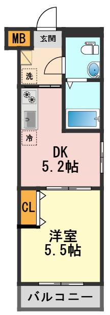 ミライズ柴又レジデンス(1DK/1階)の間取り写真