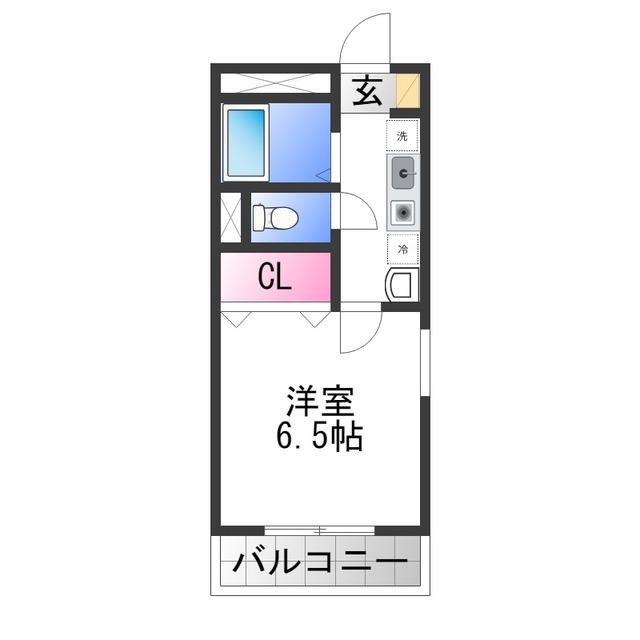 リトゥール澤(1K/5階)の間取り写真