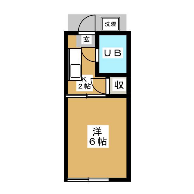 シャンシャトー(1K/2階)の間取り写真