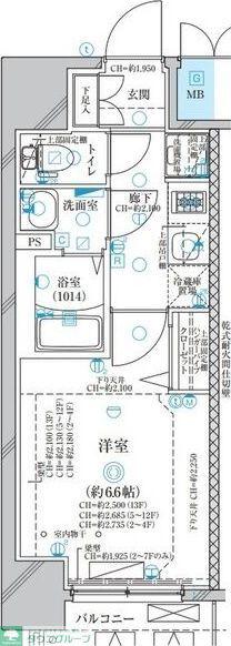 ディアレイシャス名古屋太閤通(1K/2階)の間取り写真