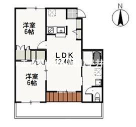 ベルリード今在家A(2LDK/1階)の間取り写真