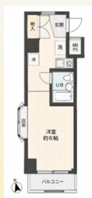 キャスルマンション曳舟(ワンルーム/3階)の間取り写真