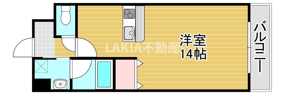 HRフロントリーガル野江駅前(1K/4階)の間取り写真