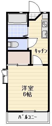 コーポ幸(1K/2階)の間取り写真