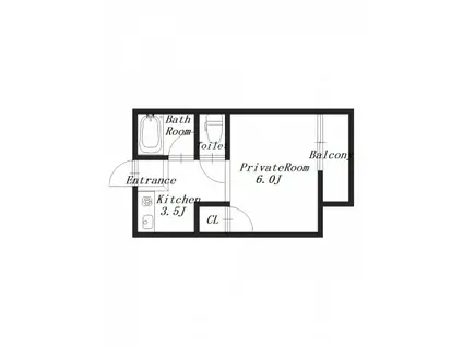 レタスハウス(1K/1階)の間取り写真