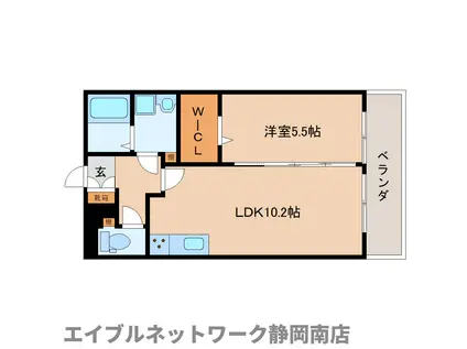 クリスタル・ヴィラ(1LDK/4階)の間取り写真