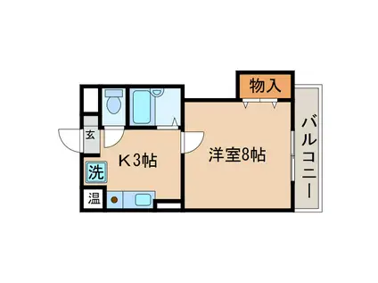 グランドジョラス(1K/1階)の間取り写真