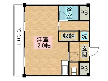 MARINA BAY NAGASAKI(ワンルーム/3階)の間取り写真