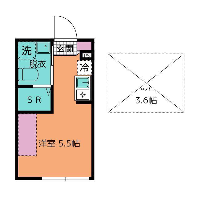 ラヴィ新小岩(ワンルーム/1階)の間取り写真