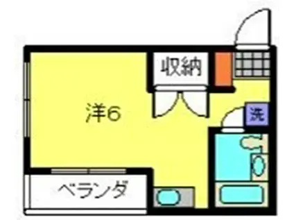 プレーンズビレッヂ(ワンルーム/2階)の間取り写真