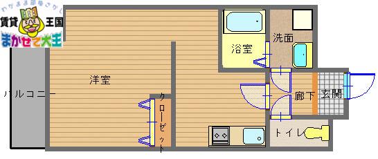 リファレンス浜町(ワンルーム/13階)の間取り写真