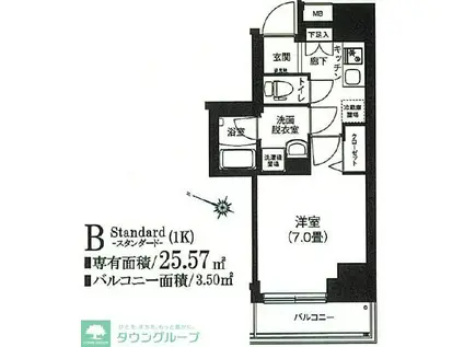 アイルプレミアム本駒込(1K/6階)の間取り写真