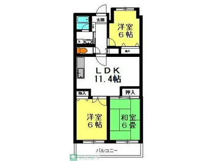 フォレスト(3LDK/2階)の間取り写真