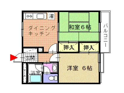 加藤マンション(2DK/3階)の間取り写真