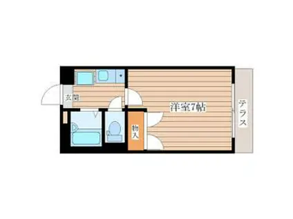 パークハイムII(1K/2階)の間取り写真