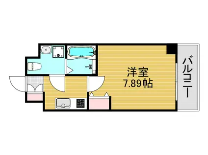 ウインズコート西梅田II(1K/5階)の間取り写真