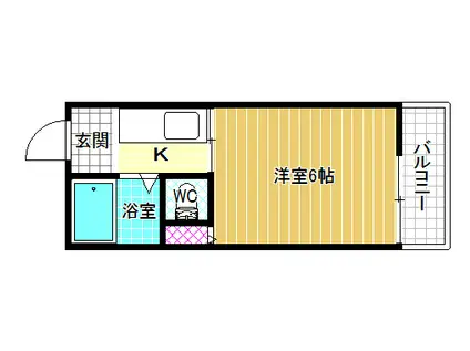 パークヒル須賀台(1K/2階)の間取り写真
