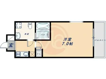 TOYOTOMI STAY PREMIUM ナンバ桜川(1K/2階)の間取り写真