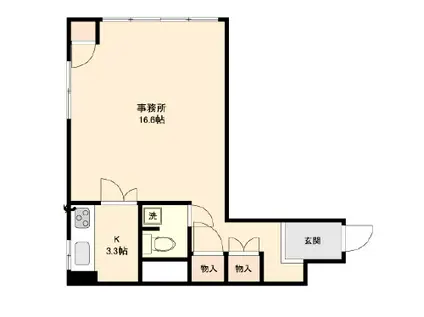 メゾンドール高麗橋(1K/5階)の間取り写真