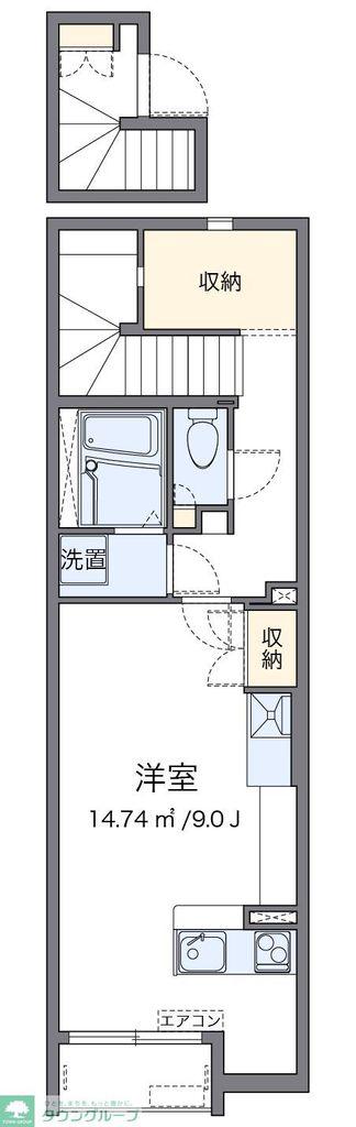 レオネクストハイム トミ(ワンルーム/2階)の間取り写真