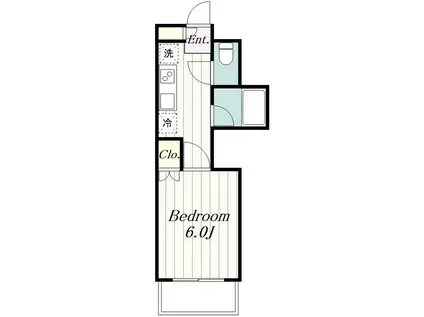 ロワール成瀬(1K/2階)の間取り写真