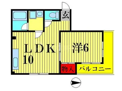 リッチモンド・イン(1LDK/2階)の間取り写真