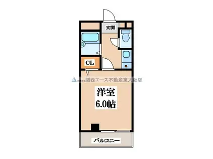 スペランツァデリーティア(1K/4階)の間取り写真