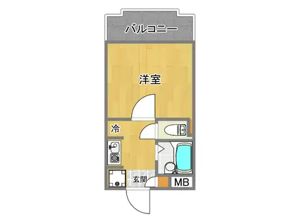 アルテハイム武庫之荘(1K/3階)の間取り写真