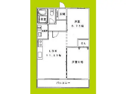 MANOACLAIR(2LDK/2階)の間取り写真