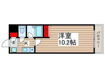 ダイヤマンション(1K/9階)の間取り写真
