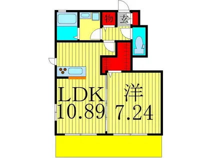 メゾン K(1LDK/1階)の間取り写真