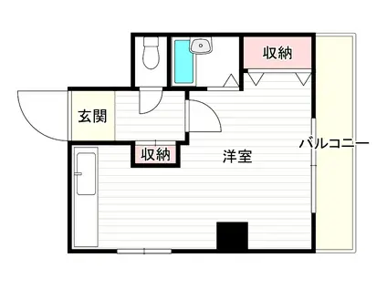 OLIVE御崎(ワンルーム/7階)の間取り写真