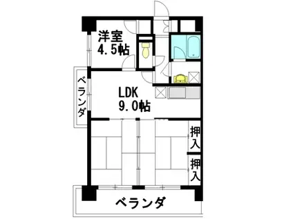 扶桑ハイツⅠ(3LDK/3階)の間取り写真