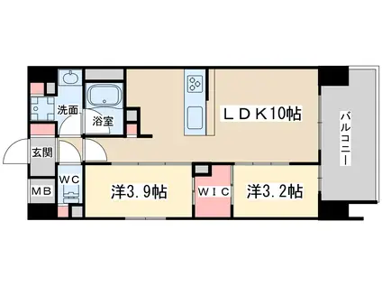 ソルレヴェンテ新梅田(2LDK/8階)の間取り写真