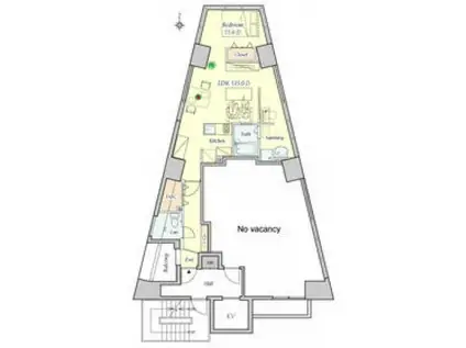 ファインズクロス川崎(1LDK/5階)の間取り写真