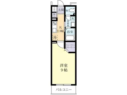 ウイングコート大町(1K/1階)の間取り写真