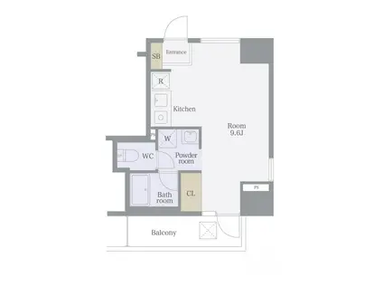 GRACE COURT UENO(ワンルーム/3階)の間取り写真