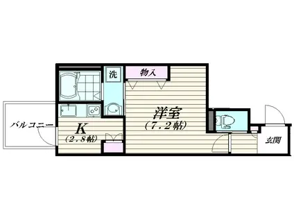 NEWWELL(1K/4階)の間取り写真