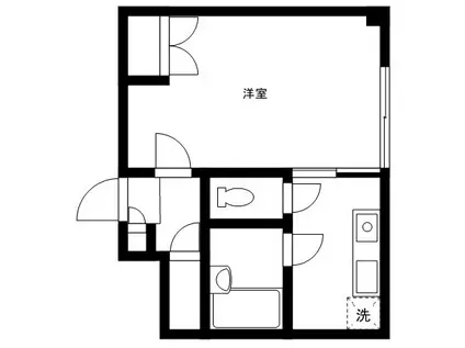 K2三軒茶屋(1K/2階)の間取り写真