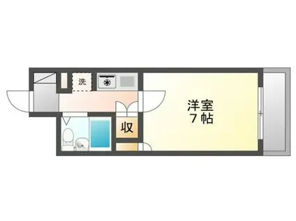 イスズベル八代(1K/4階)の間取り写真