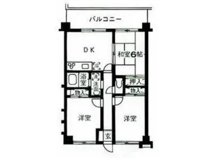 ヴィンテージ高津(3DK/1階)の間取り写真