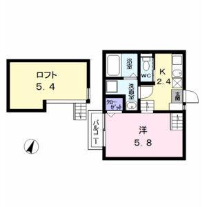 CREO中村公園(1K/2階)の間取り写真