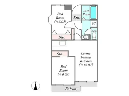 ライブリー生田(3DK/3階)の間取り写真