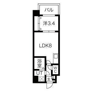 MV.IMP大阪放出(1LDK/2階)の間取り写真
