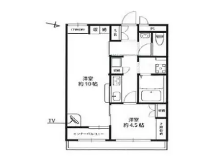 N KOMATUYA(1LDK/2階)の間取り写真